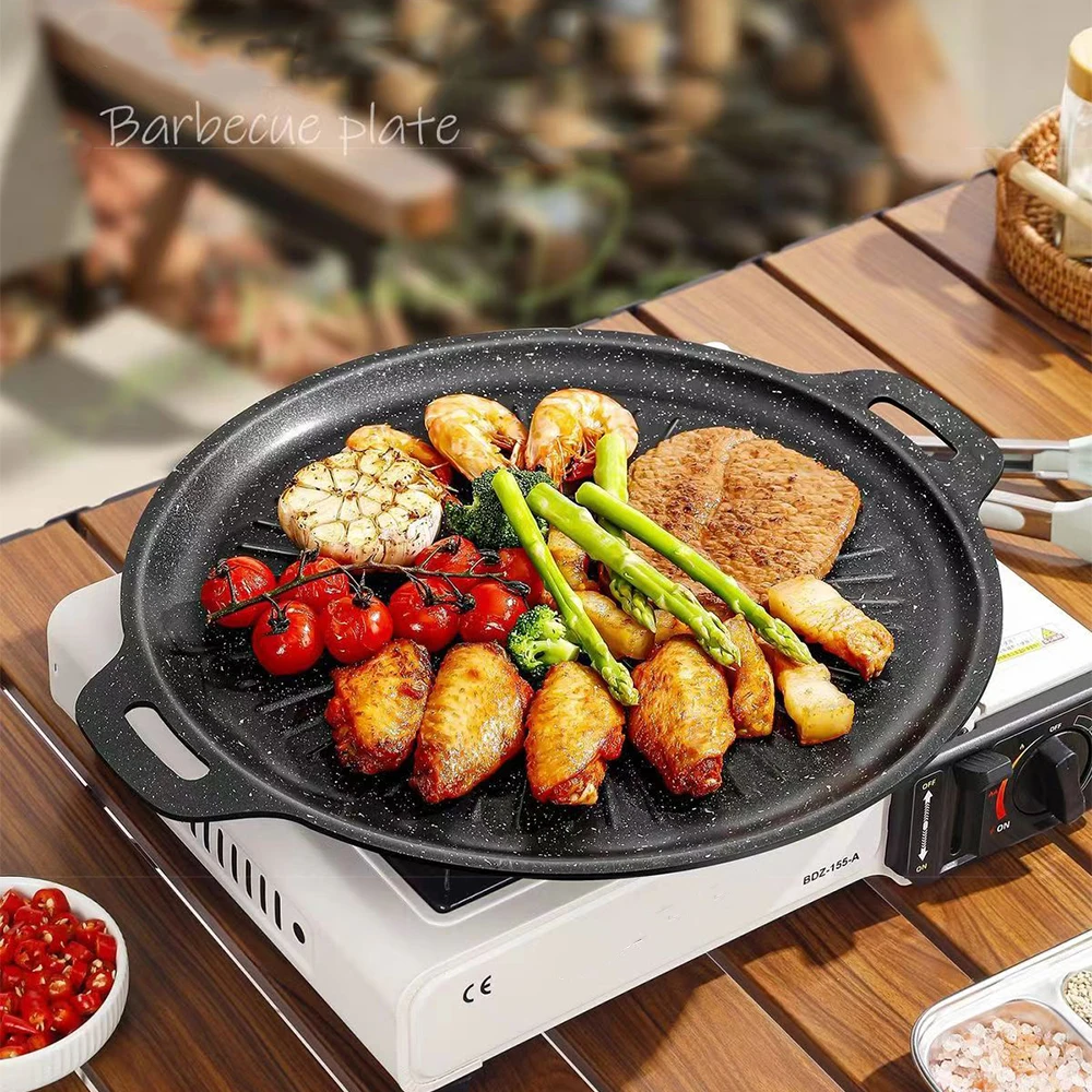 Kitchen Outdoor Camping - 34CM Outdoor BBQ Grill Pan Non