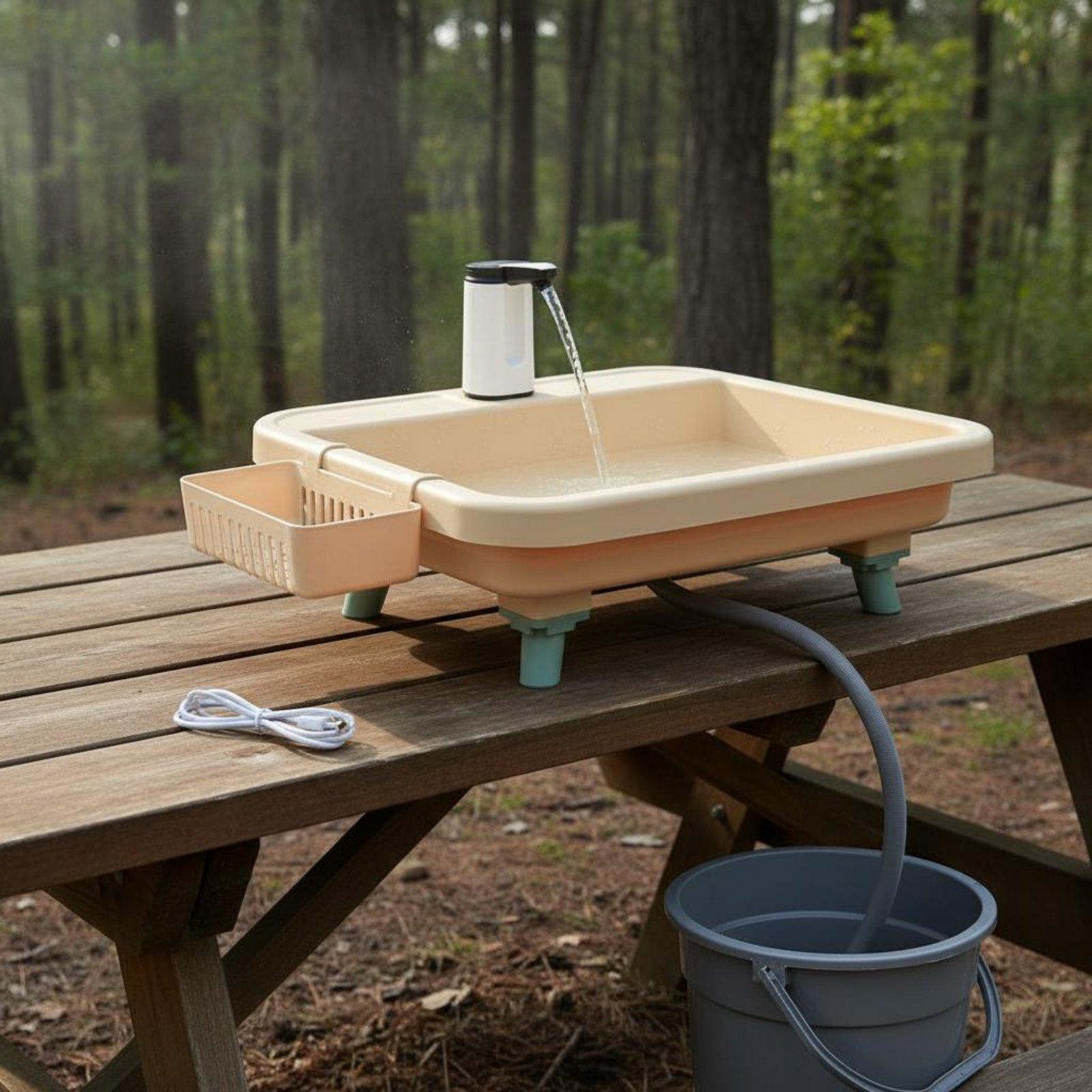 Outdoor Camp - Outdoor Camping Washbasin Portable Sink Electric