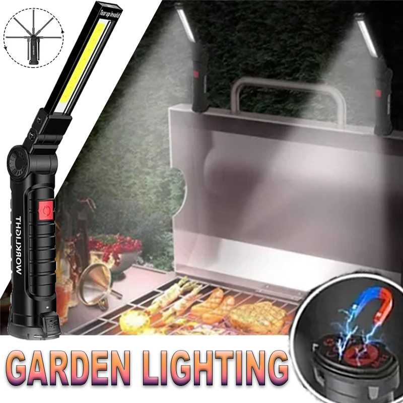 Outdoor Camping Bbq - Portable LED Flashlight with Magnetic Hook