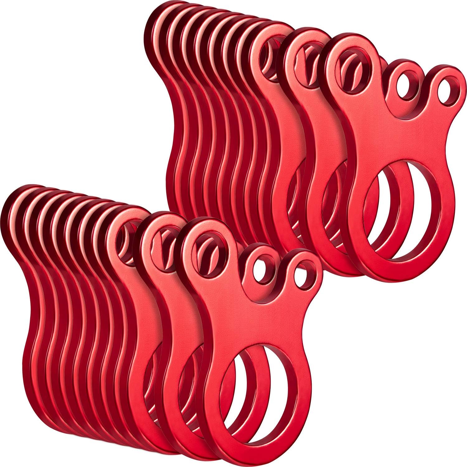 Outdoor Camping Extension Cord - 20Pcs Aluminum Alloy Tent Guyline Tensioners