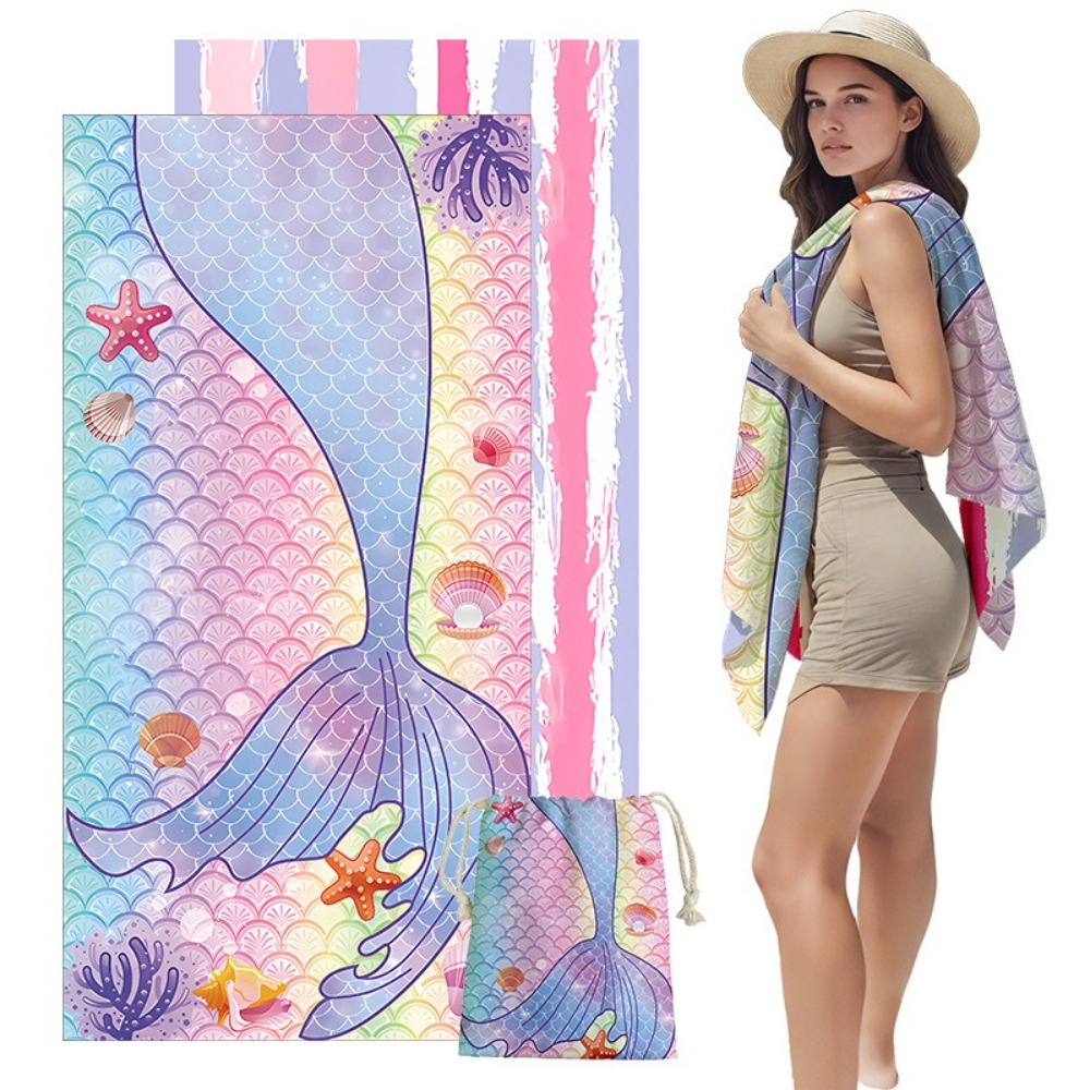 Outdoor Camping Mat - Fish Tail Print Beach Towels and
