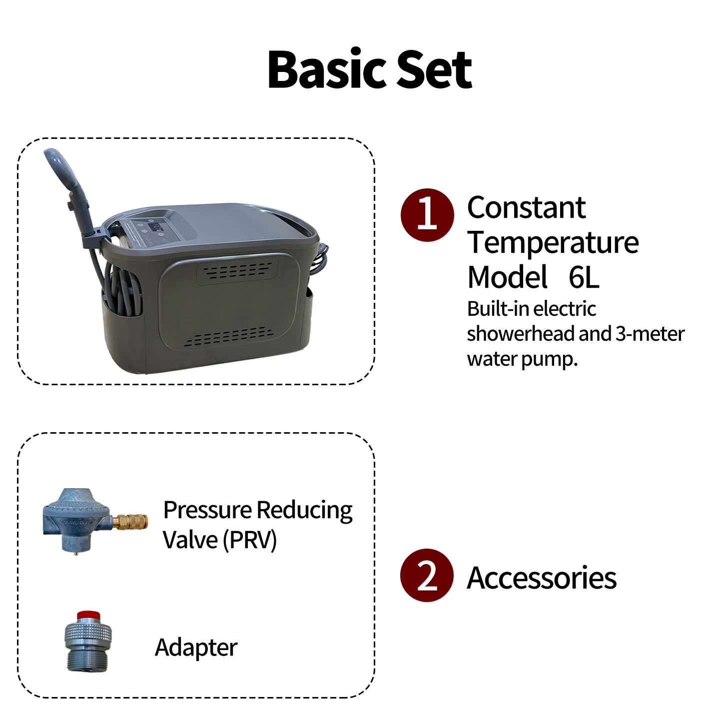 Outdoor Camping Water Heater - Por 6 L All-in-One Heater Camping