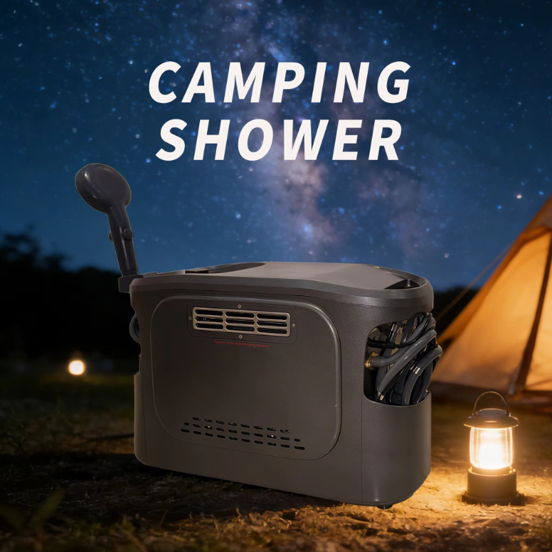 Outdoor Camping Water Heater - DC Outdoor Camping Shower with Tip-Over