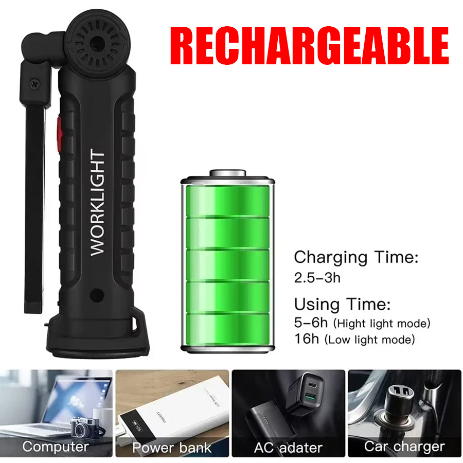 Portable LED Flashlight with M - Outdoor Camping Bbq recension och pris