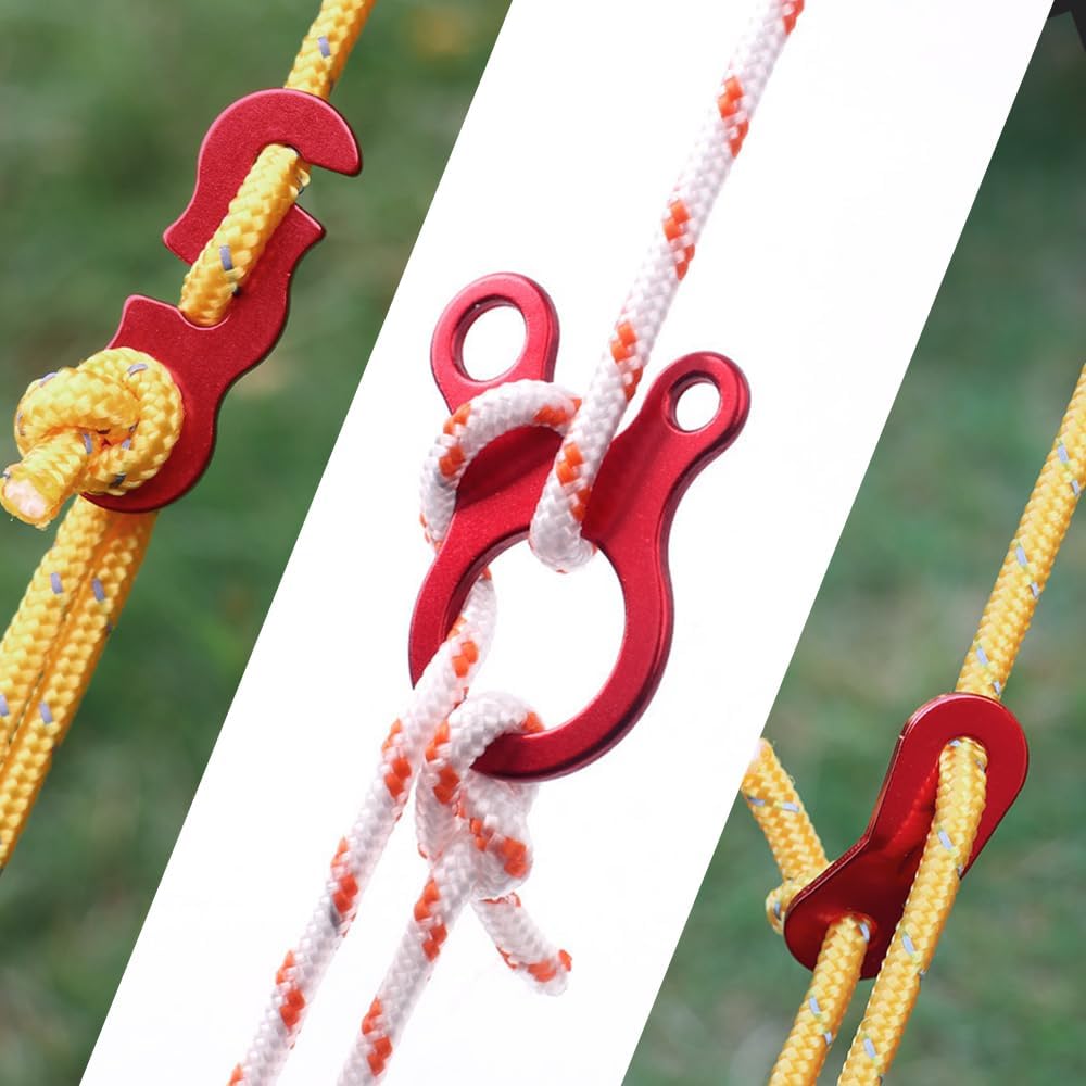 20Pcs Aluminum Alloy Tent Guyl - Outdoor Camping Extension Cord recension och pris