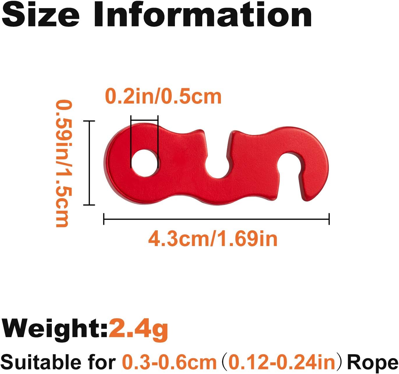 20Pcs Aluminum Alloy Tent Guyl - Outdoor Camping Extension Cord recension och pris