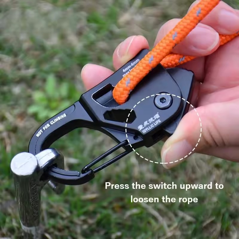 Aluminum Alloy Tent Rope Tensi - Outdoor Camping Extension Cord recension och pris
