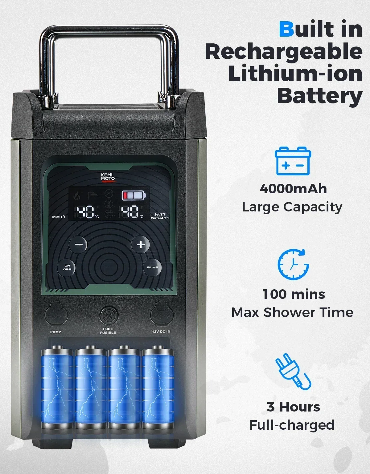 KEMIMOTO Water Heater Portable - Outdoor Camping Water Heater recension och pris