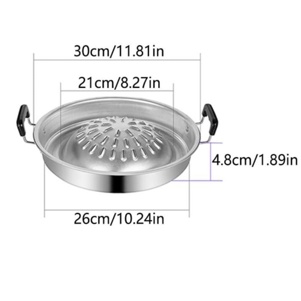 2 in 1 Hot Pot Grill Pan Non S - Kitchen Outdoor Camping recension och pris