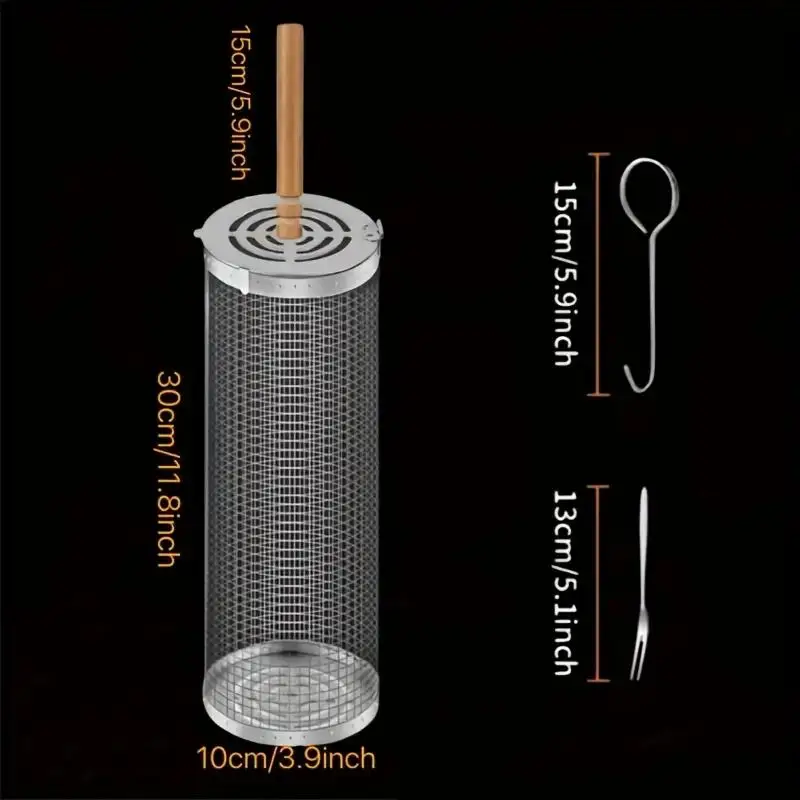 Stainless Steel BBQ Grill Bask - Outdoor Camping Bbq recension och pris