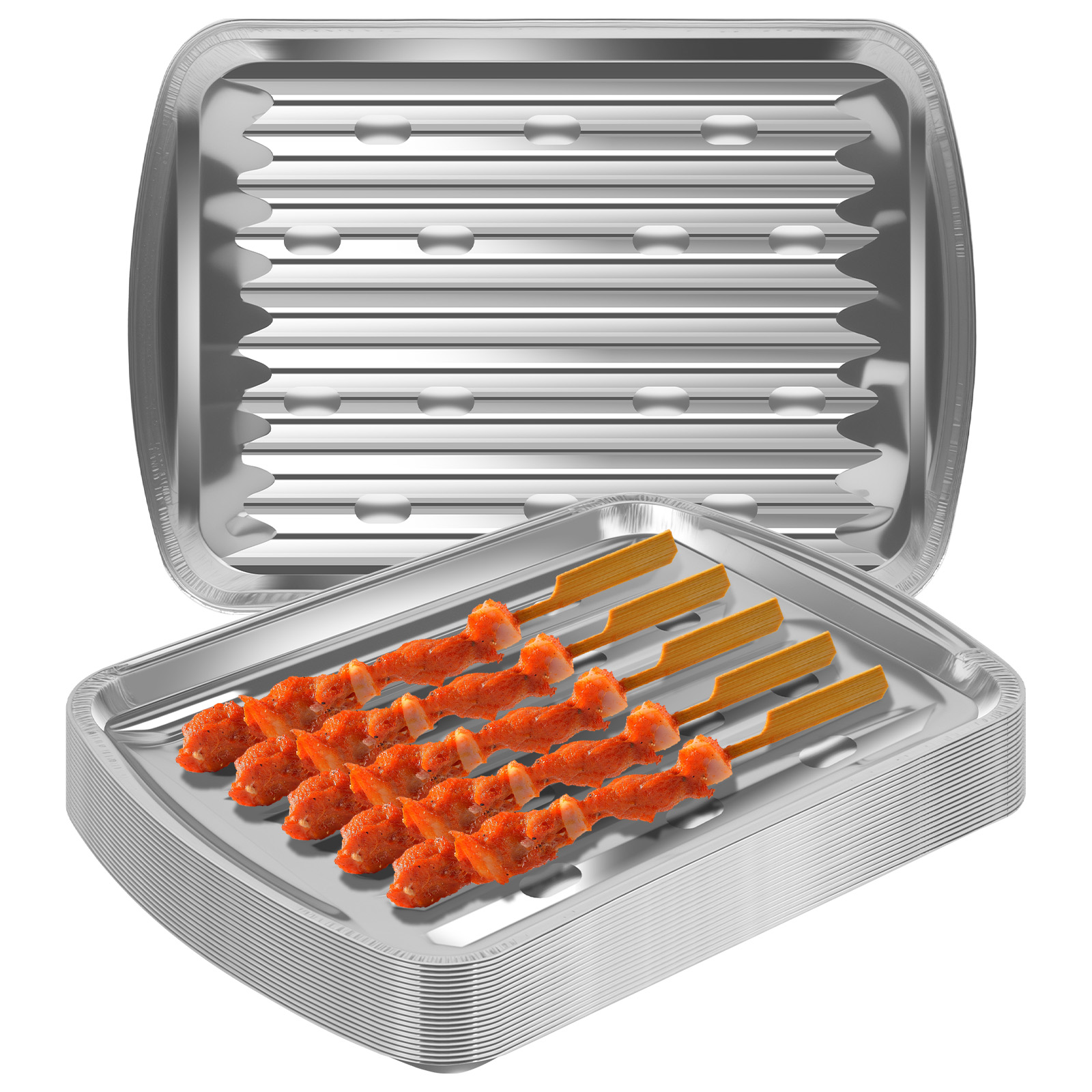 Aluminum Foil Trays Non-Stick  - Kitchen Outdoor Camping recension och pris