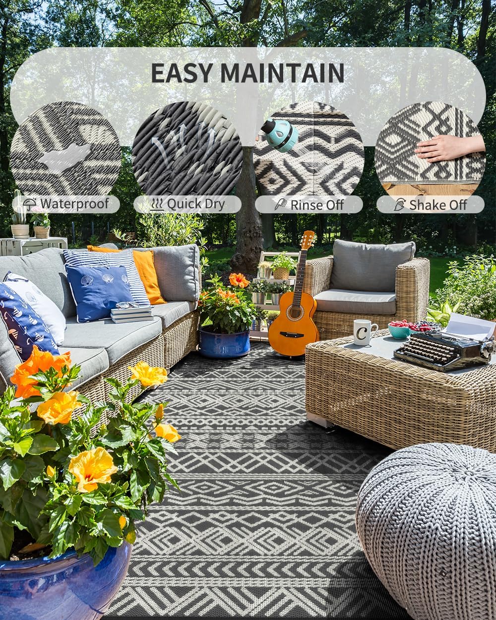 Outdoor Rug Carpet Waterproof  - Outdoor Camping Rugs 9X12 recension och pris