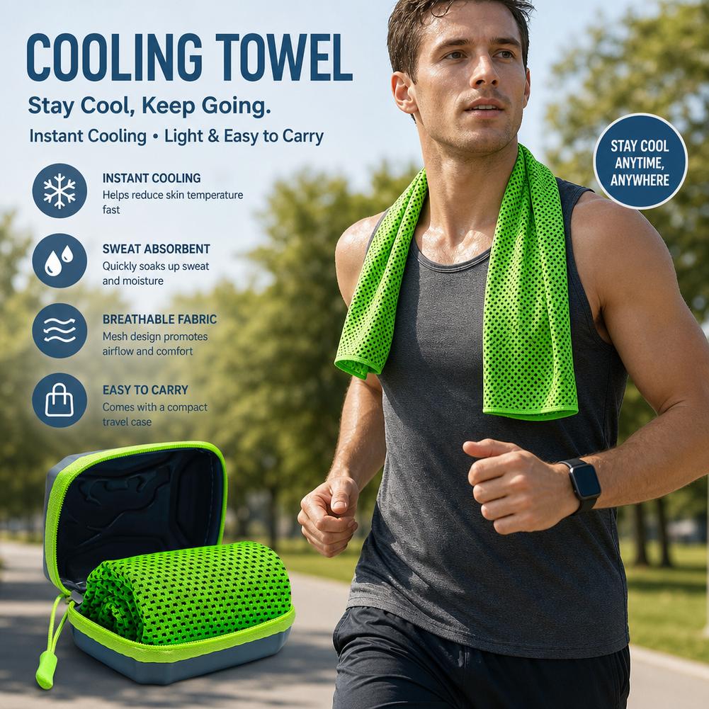 1Pcs Sports Cooling Towel with - Camp Towel Microfiber recension och pris
