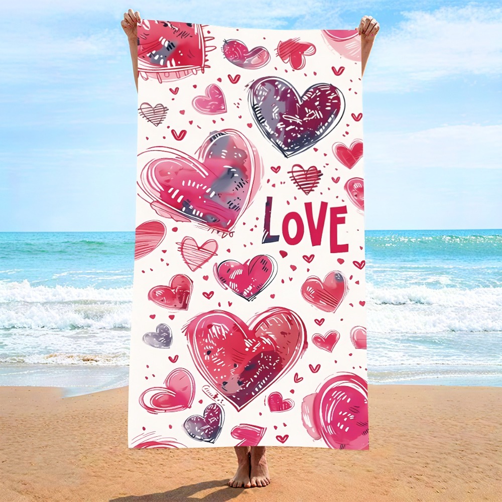 Heart Symbol Bath Towel 27x55i - Outdoor Camping Mat recension och pris