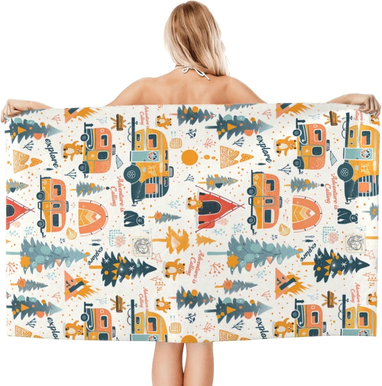 Camping Adventure Beach Towel  - Camp Towel Microfiber recension och pris